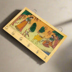 nique Key Holder Made from Pine Wood with Hand-Painted Gemstone Art