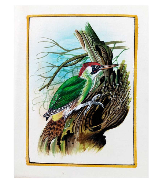 A stunning silk painting, a perfect gift for avid bird watchers and art enthusiasts.
