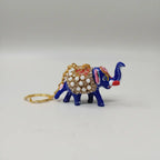 Royal blue elephant keychain accessory for gifting