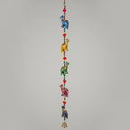 Rajasthani Camel Bead Wall Hanging — Hand-Painted Fabric Camel Figurines with Traditional Folk Art Design