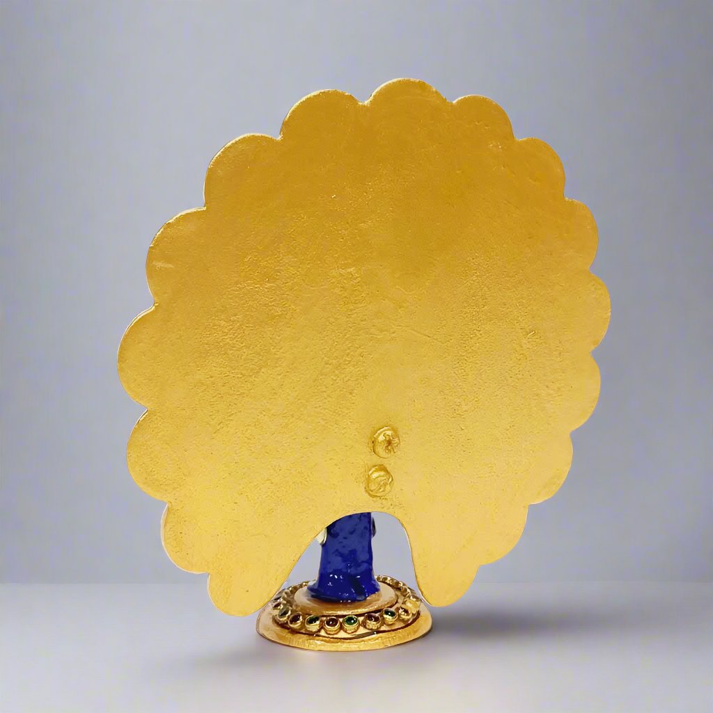 Handcrafted Meenakari Dancing Peacock – Decorative Art Piece Symbolizing Grace