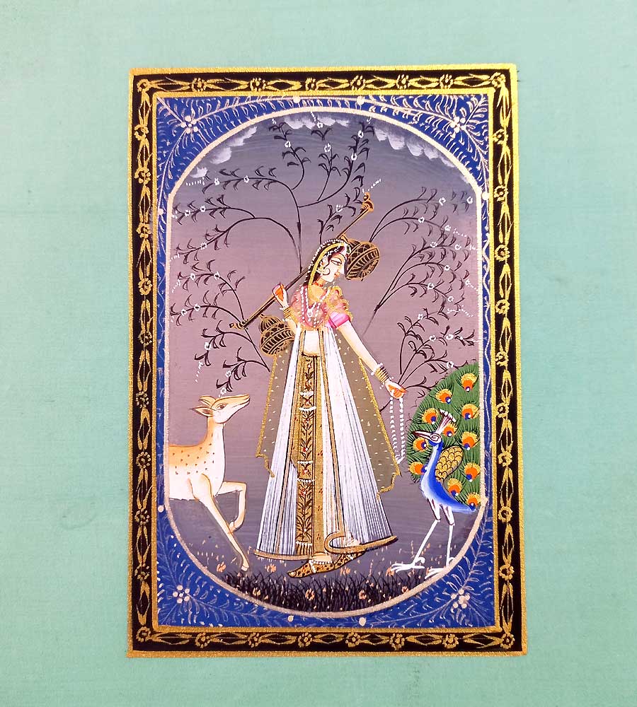 A miniature painting representing Indian cultural heritage, a perfect gift for art lovers and collectors.