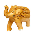 Decorative Kadamba wood elephant figurine showcasing excellent craftsmanship.