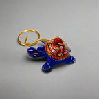 Good luck tortoise keychain with intricate enamel design