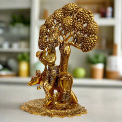 Divine Krishna idol with cow and tree – perfect spiritual home décor and gifting.