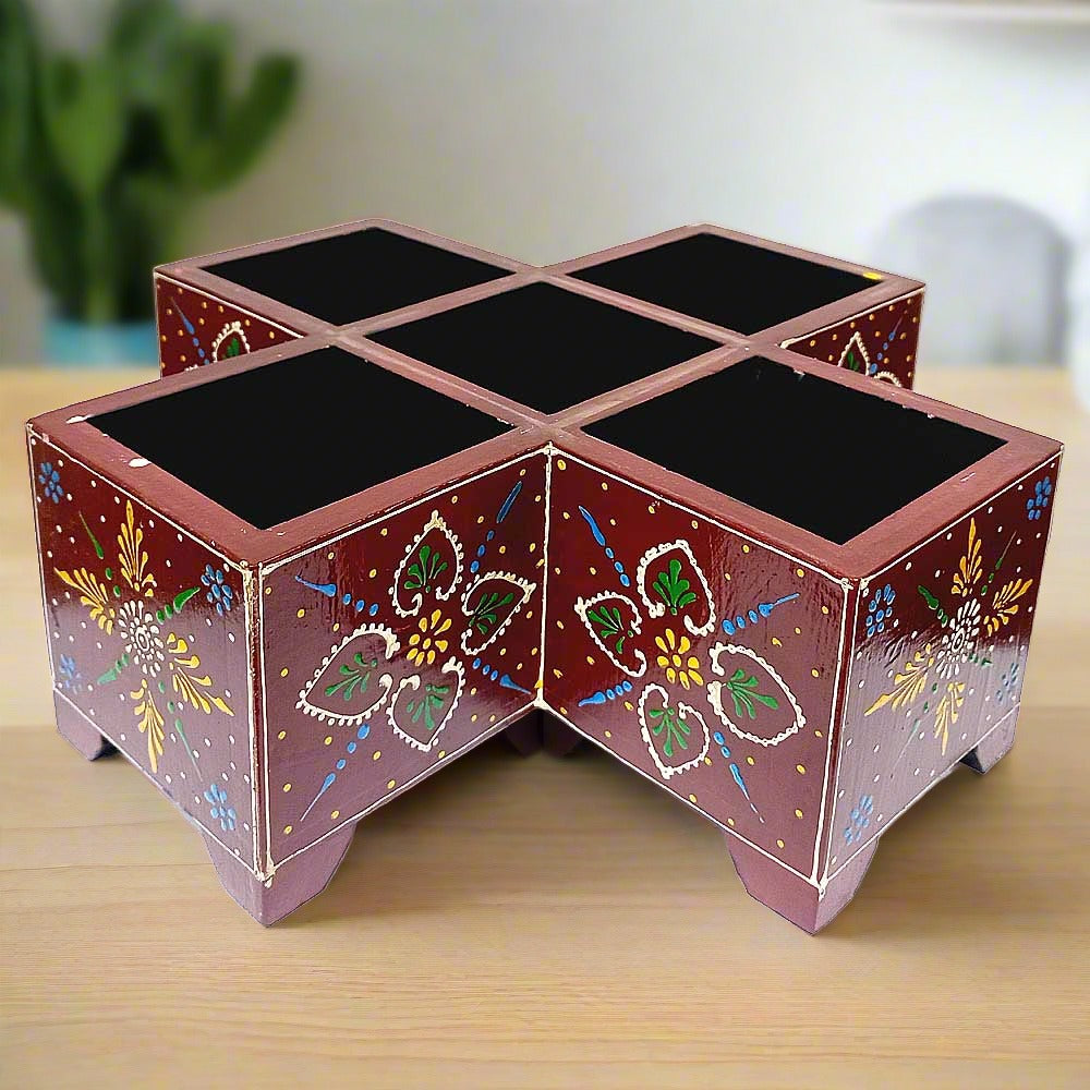 An elegant wooden nut box, a beautiful and functional piece for your kitchen or dining area.
