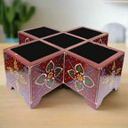 An elegant wooden nut box, a beautiful and functional piece for your kitchen or dining area.
