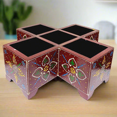 An elegant wooden nut box, a beautiful and functional piece for your kitchen or dining area.