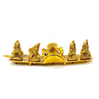 A showpiece featuring five musical Ganeshjis, a unique and spiritual decorative piece.