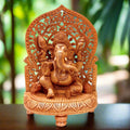 Handmade wooden Mehraab Ganesha idol perfect for worship, home decor, and gifting occasions
