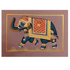 A handcrafted elephant wall art piece, perfect for adding a touch of culture to your home decor.