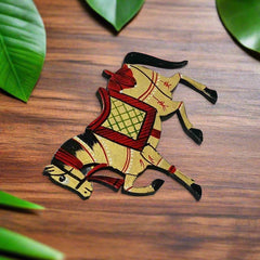 Unique wooden horse magnet for fridge or magnetic board