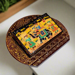 Decorative wooden wall-mounted key holder for organized living