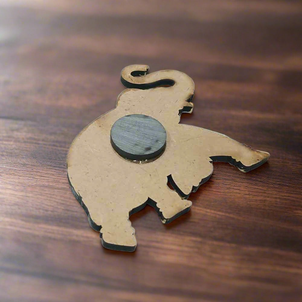 Decorative elephant magnet for fridge, inspired by Indian handicrafts