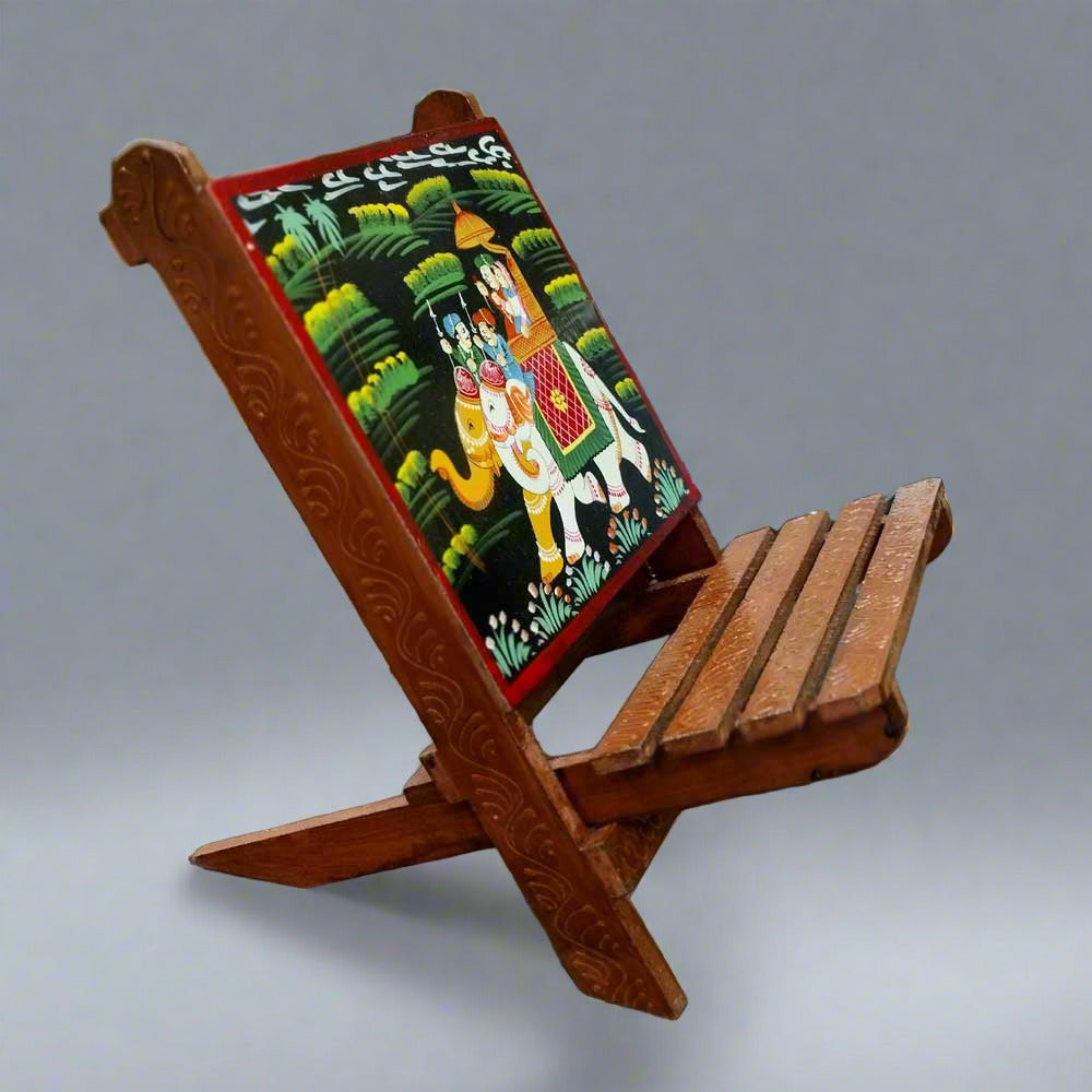 A handmade wooden book rest, a unique and thoughtful gift for a book lover.