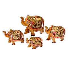 A handcrafted wooden elephant set, a perfect housewarming or birthday gift.