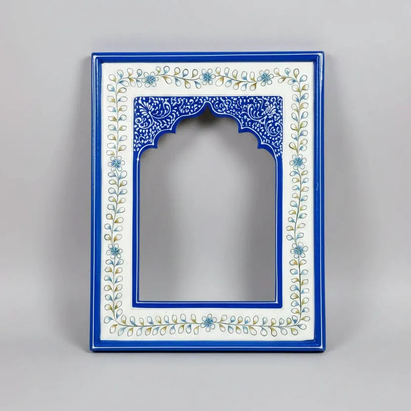 Handcrafted Wooden Jharokha Frame with Traditional Indian Hand Painting
