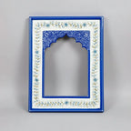 Handcrafted Wooden Jharokha Frame with Traditional Indian Hand Painting