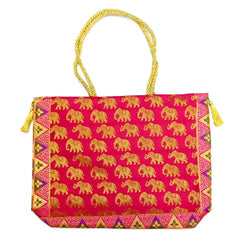 A completely handmade Banarasi silk bag, the best gift item for any occasion.