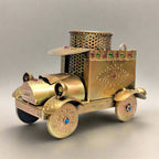 A handmade metallic car pen holder with a beautiful and distinct vintage look.