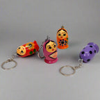 Lightweight wooden keychain featuring charming doll figure for daily use.