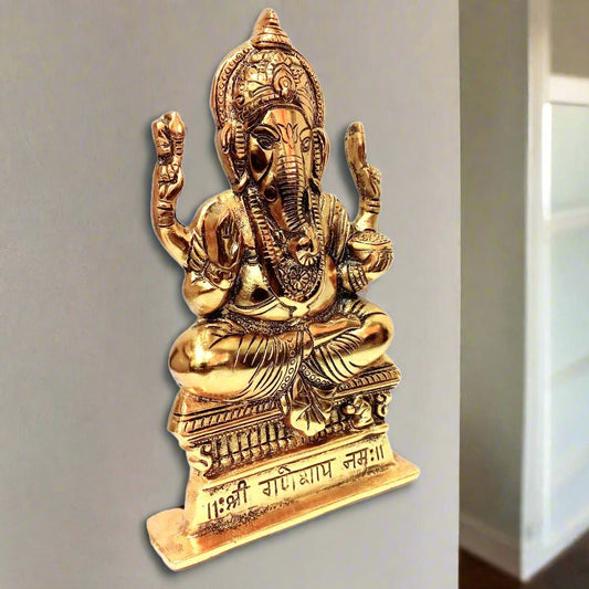 A traditional Hindu deity Ganesha wall hanging, perfect for a main gate or entrance.