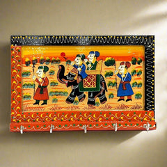 A wooden key hanger perfect for home wall decor and as a return gift.