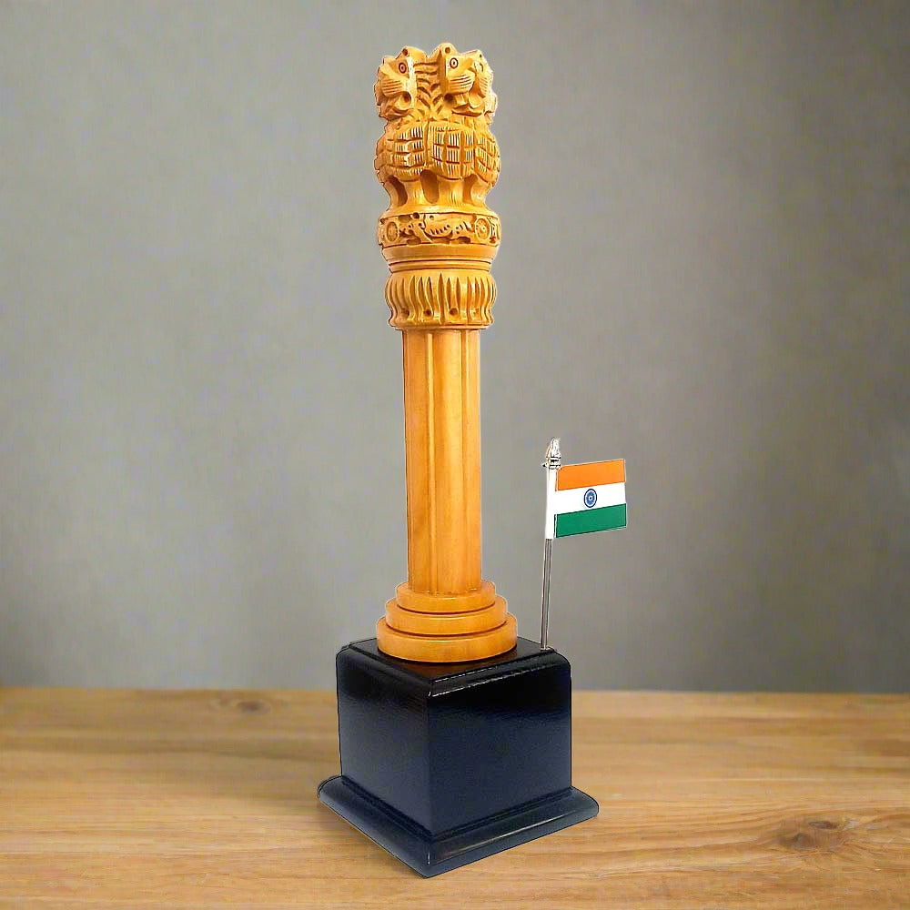 An Indian heritage Ashoka Pillar, a visually stunning tribute to the country's glorious past.