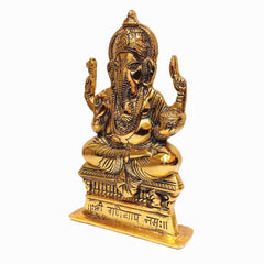 An intricate metal Ganesha wall art piece, a must-have for any home decor enthusiast.
