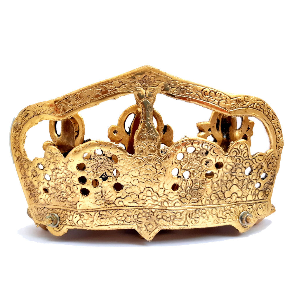 Back view of Laxmi Ganesh Sarawati idol for home decor
