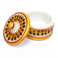 A marble dry fruit serving box, an elegant addition to your kitchen or dining table.