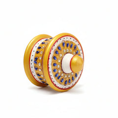 Premium marble Kumkum container used as a Sagun gift for wedding guests.