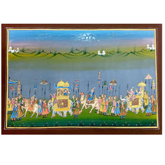 A hand-painted silk painting from a master artist in India, a perfect and thoughtful gift.