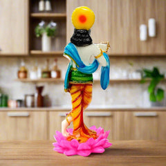 A multi-color Krishna figurine, a popular showpiece and gift item.