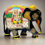 A one-of-a-kind wooden Ganesha figurine, a unique piece of cultural art.