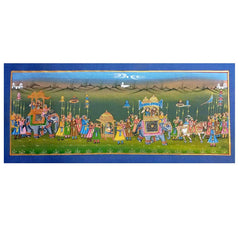 An original, hand-painted Indian miniature painting, a vibrant work of art for home or office decor.