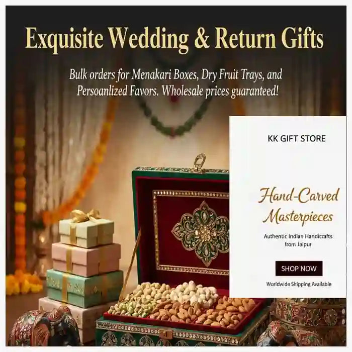 KK Gift Store - Luxury Handicraft Wedding Gifts, Meenakari Elephants, and Traditional Return Gifts in Jaipur