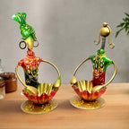 A romantic couple figurine candle holder, a perfect gift for an anniversary or Valentine's Day.