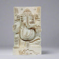 Handcrafted Shree Parni Sevan wood Ganpati idol with intricate detailing