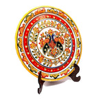 A sophisticated marble plate, a stunning decorative piece that adds a touch of elegance to any room.