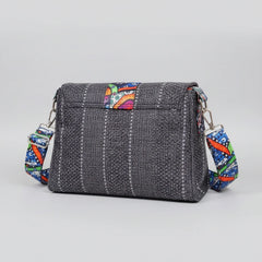 Side profile showing the depth and 10x8 inch dimensions of the floral finesse bag