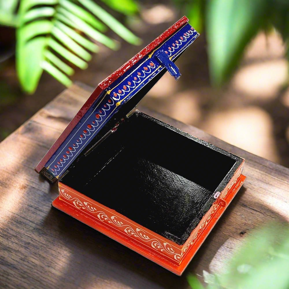 wooden trinket box.