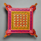 Elegant wooden jewelry box with colorful hand-painted elephant artwork, embossed detailing, and symbolic carved elephant legs for a unique and meaningful design.