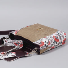 Open view showing the two main internal zippered compartments and back zip