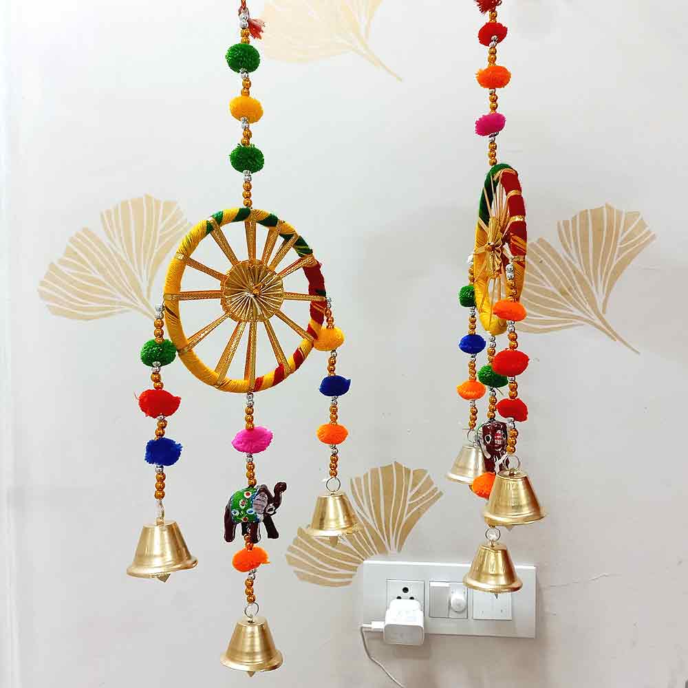 A decorative toran for wall hanging, perfect for Diwali or other festive decorations.