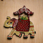Playful hand-painted elephant magnet for kitchen décor