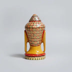 Wooden Hand Painted Buddha Head Statue – Back View