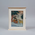 10.5 inch height wooden key box with traditional gemstone painting and 8 hooks.