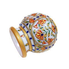 A 10cm pure marble decorative pot, a beautiful and multi-utility gift item.