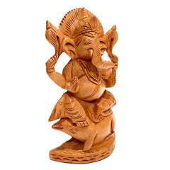 Wood Carving Vinayak Idol